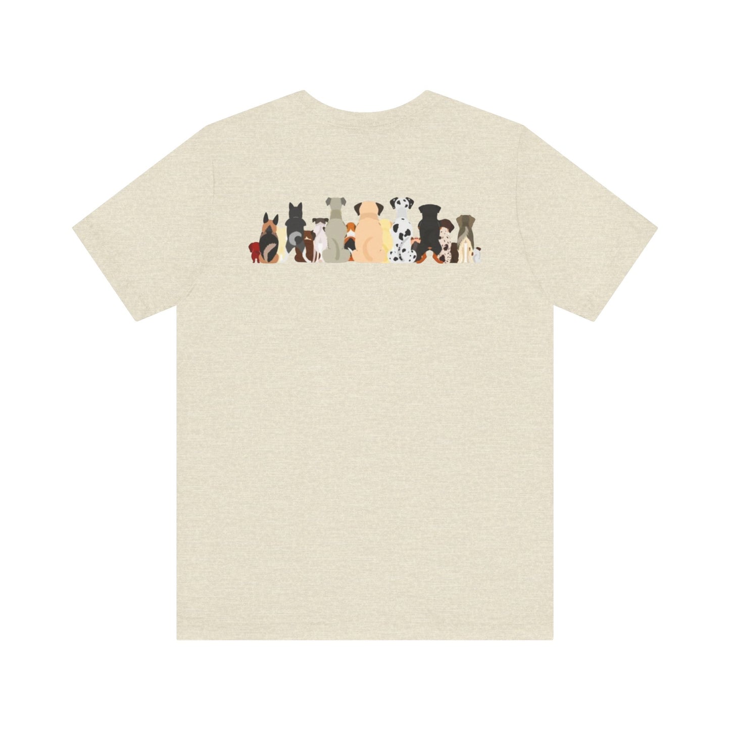 Fun Pack of Dogs - Front & Back Design - Unisex Jersey Short Sleeve Tee