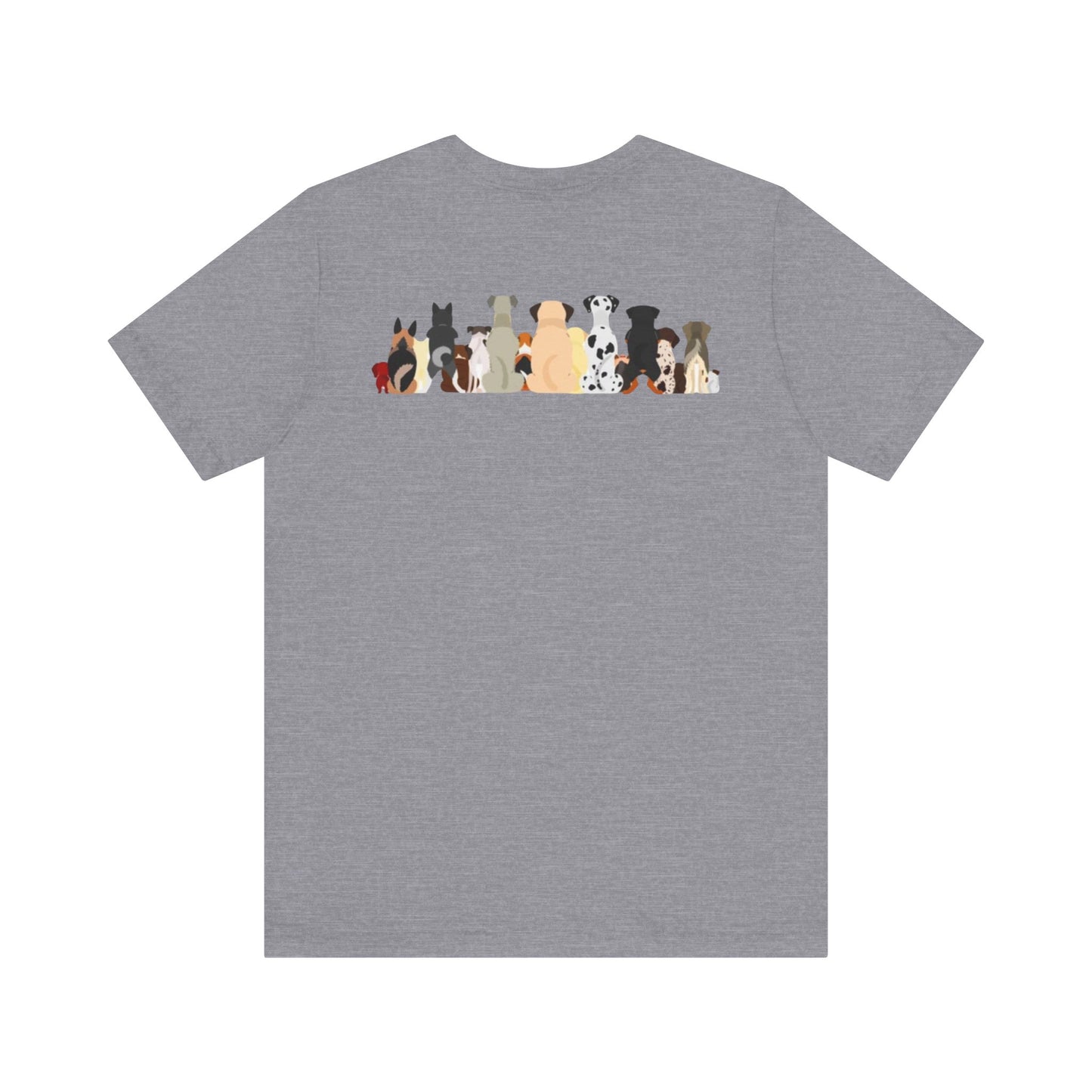 Fun Pack of Dogs - Front & Back Design - Unisex Jersey Short Sleeve Tee