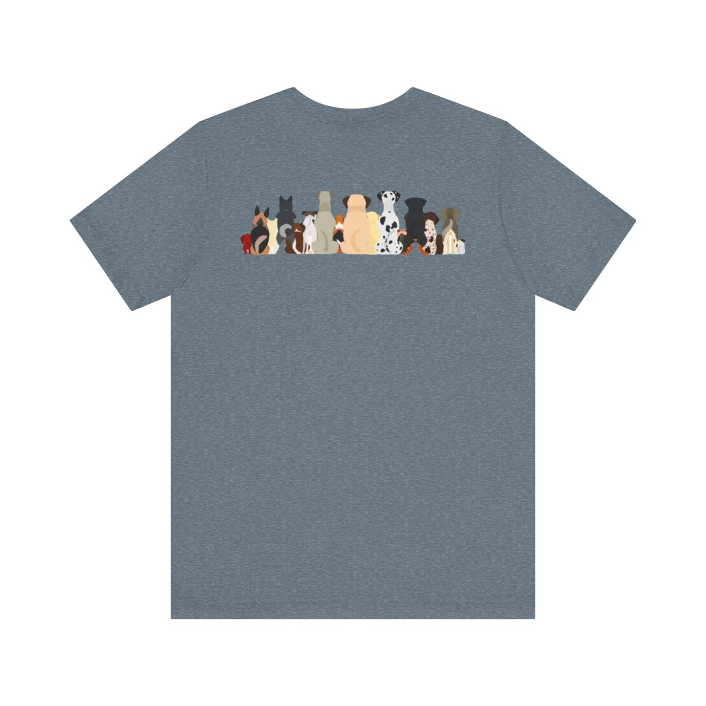 Fun Pack of Dogs - Front & Back Design - Unisex Jersey Short Sleeve Tee