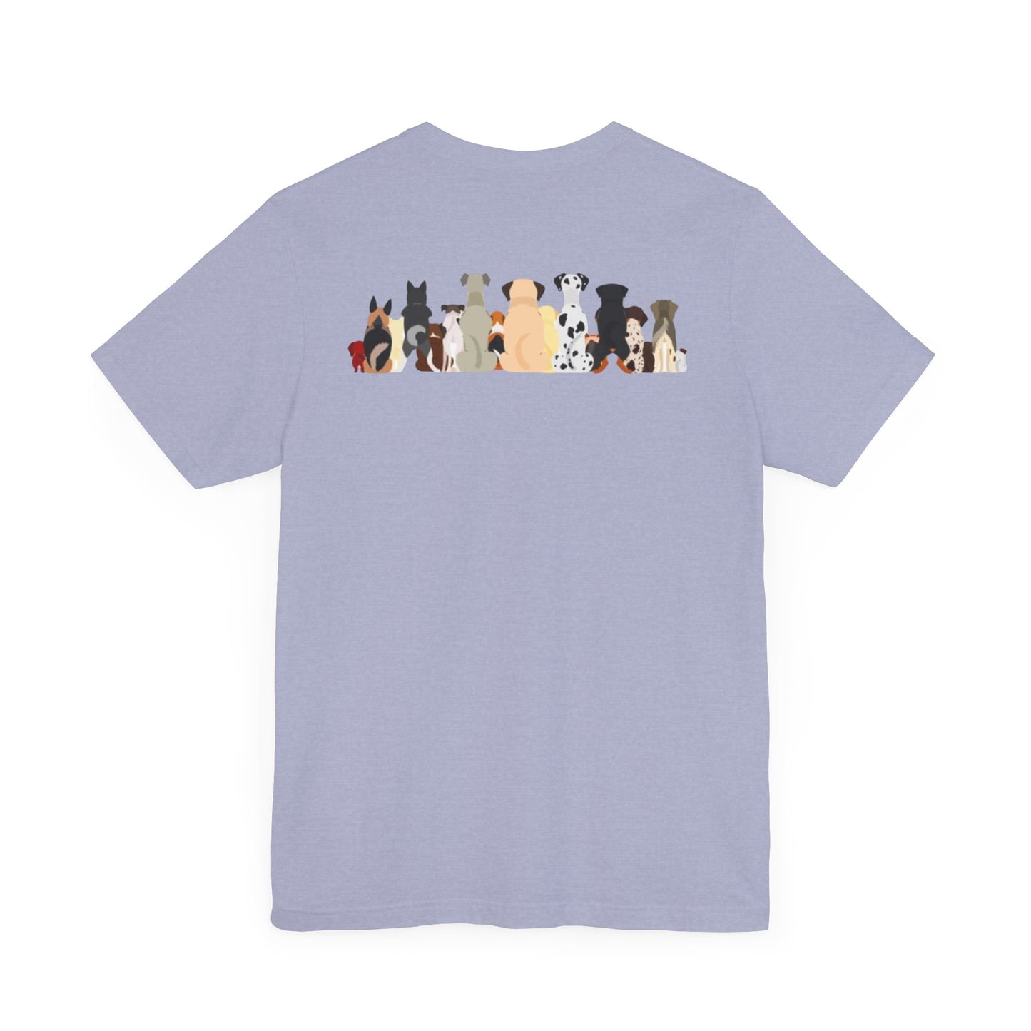 Fun Pack of Dogs - Front & Back Design - Unisex Jersey Short Sleeve Tee