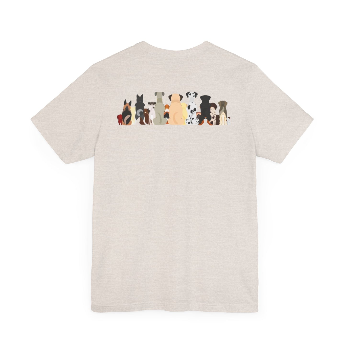 Fun Pack of Dogs - Front & Back Design - Unisex Jersey Short Sleeve Tee
