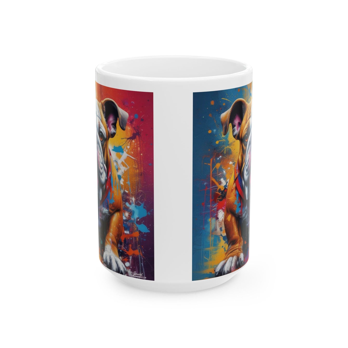 Graffiti Style Bulldog Mug - 11 or 15 oz.