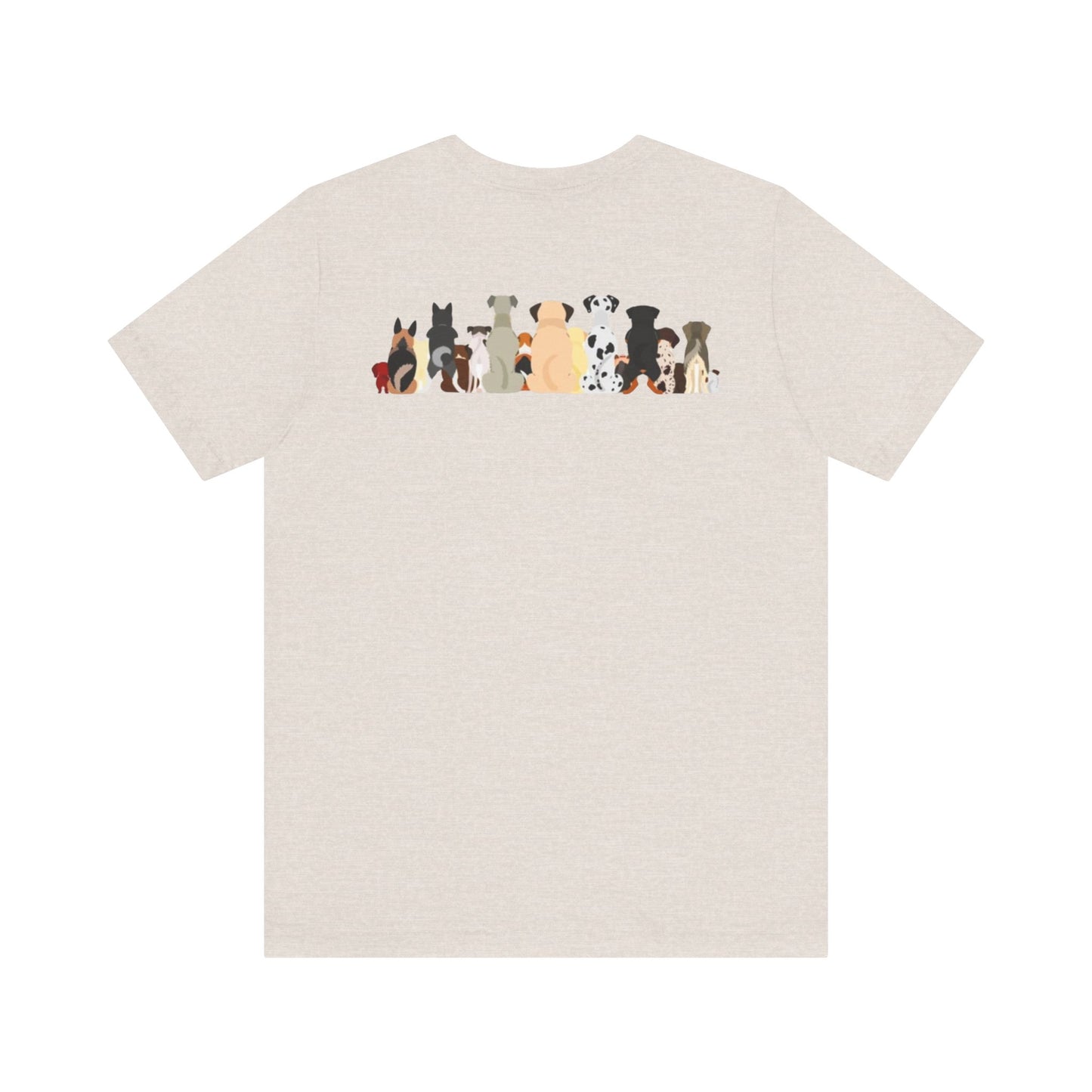 Fun Pack of Dogs - Front & Back Design - Unisex Jersey Short Sleeve Tee