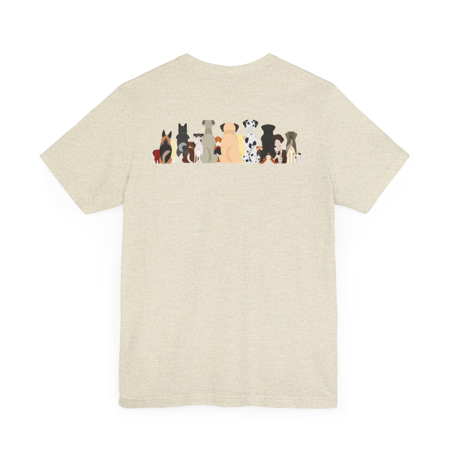 Fun Pack of Dogs - Front & Back Design - Unisex Jersey Short Sleeve Tee
