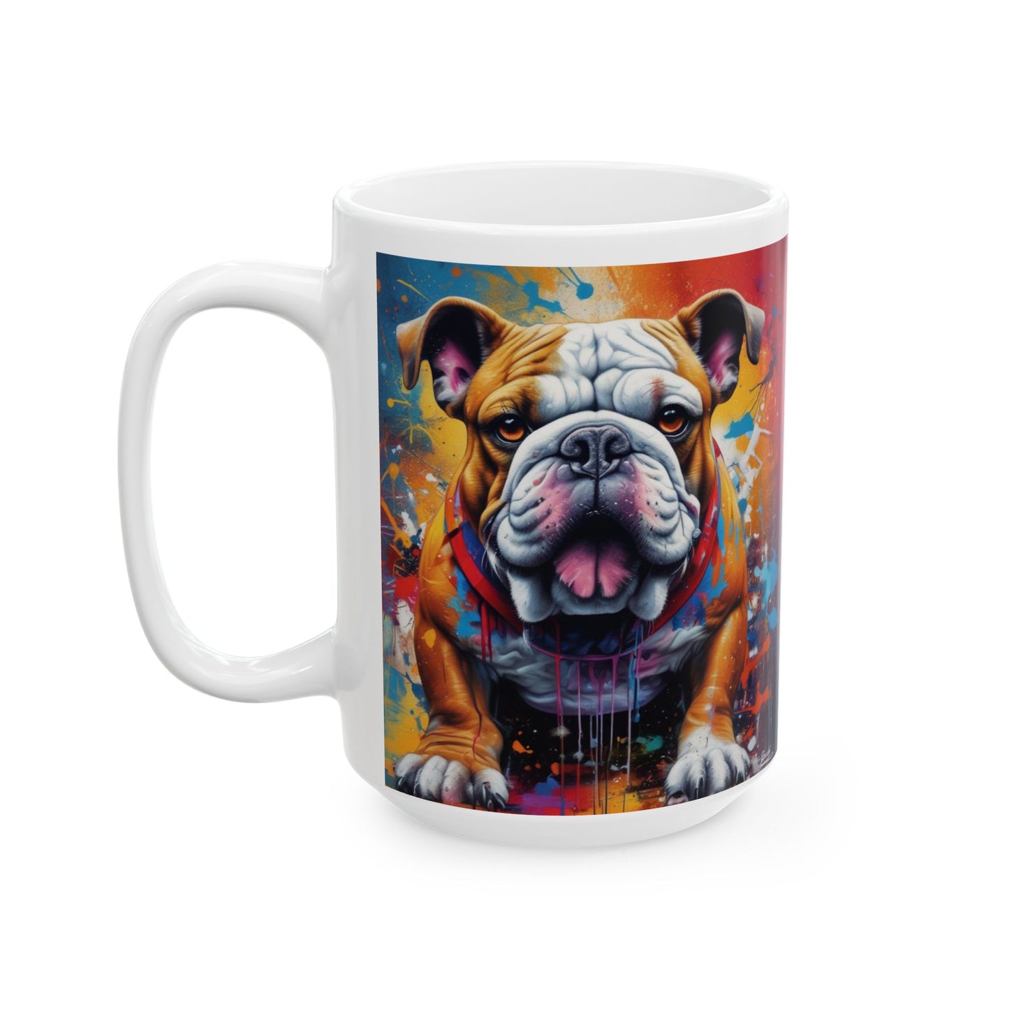 Graffiti Style Bulldog Mug - 11 or 15 oz.