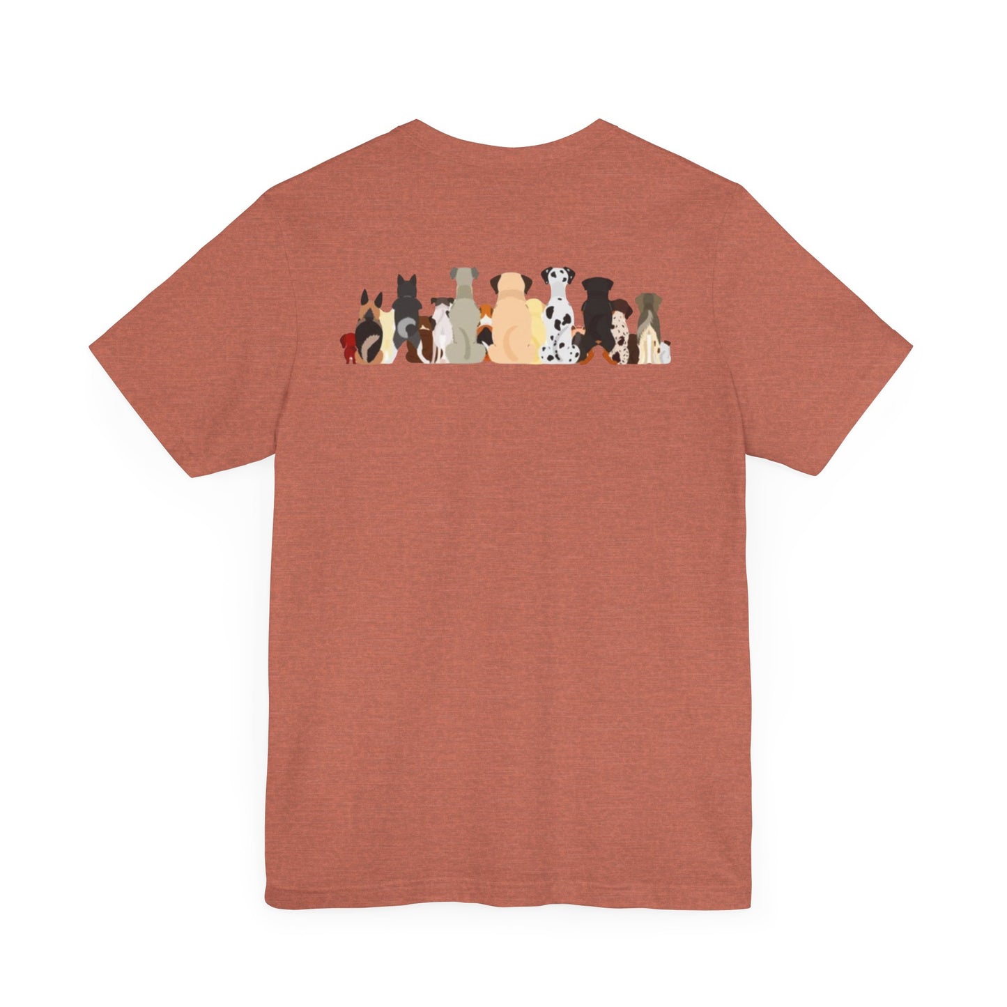 Fun Pack of Dogs - Front & Back Design - Unisex Jersey Short Sleeve Tee