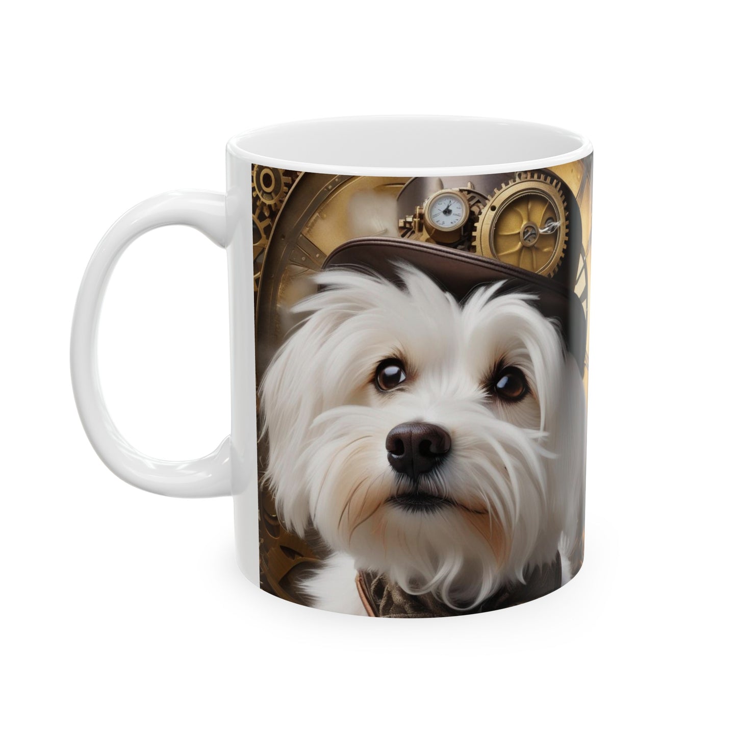 Steampunk Westie Ceramic Mug, (11oz, 15oz)