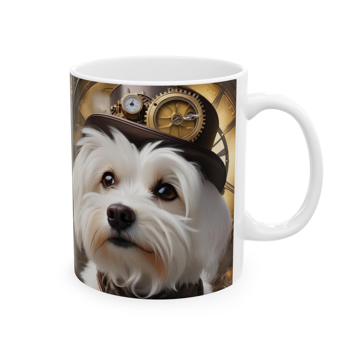 Steampunk Westie Ceramic Mug, (11oz, 15oz)