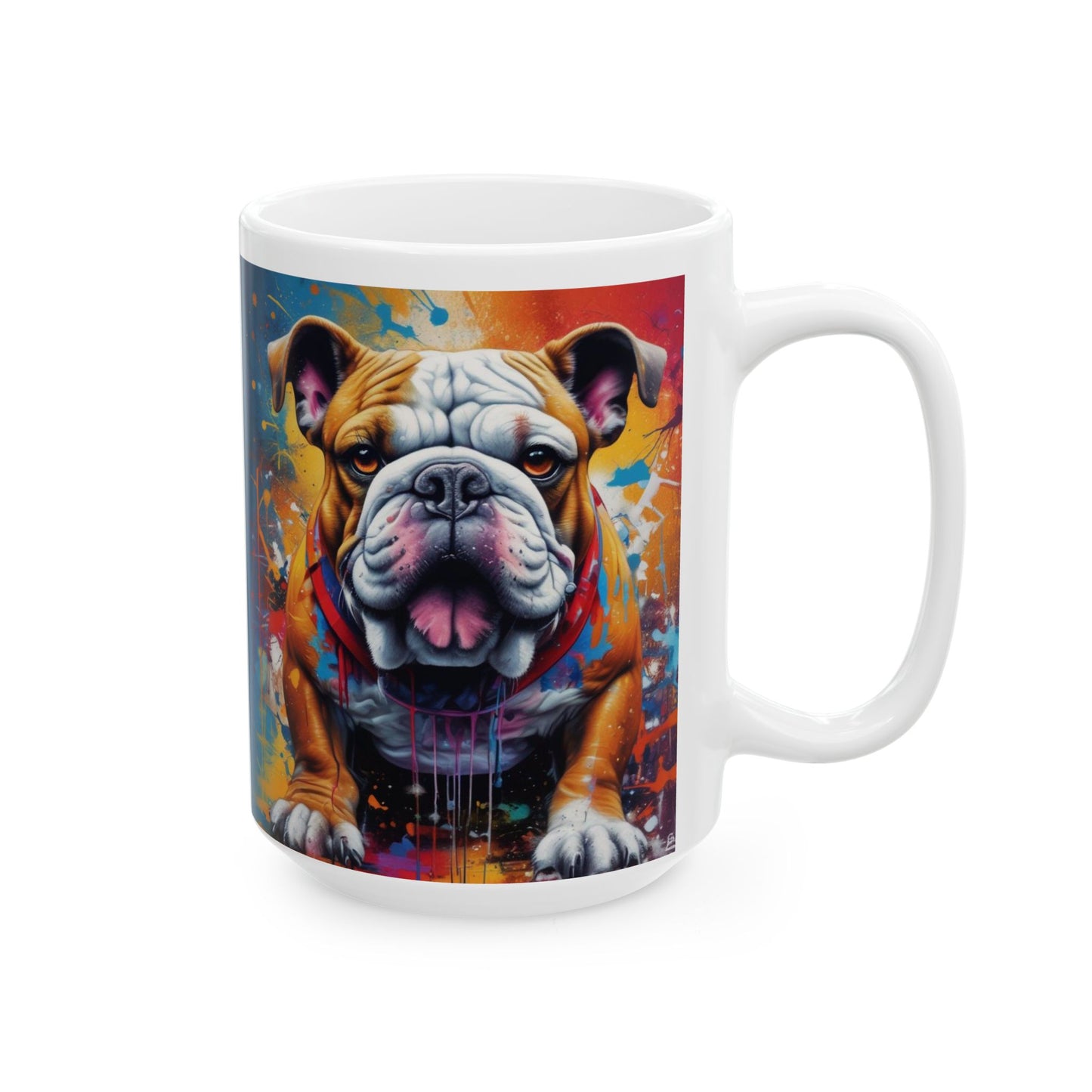 Graffiti Style Bulldog Mug - 11 or 15 oz.