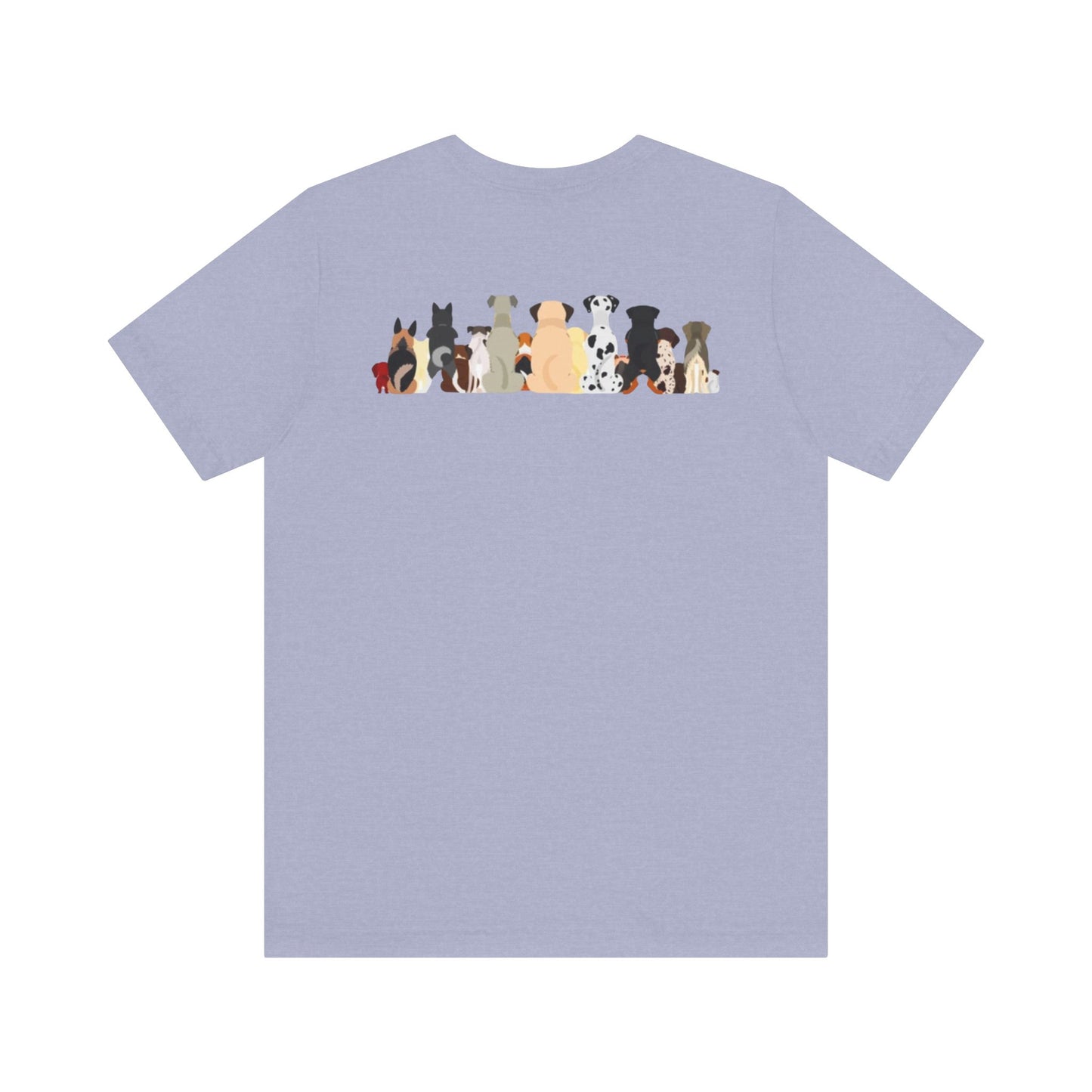 Fun Pack of Dogs - Front & Back Design - Unisex Jersey Short Sleeve Tee