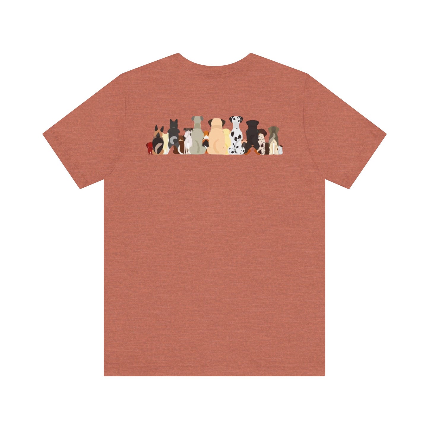 Fun Pack of Dogs - Front & Back Design - Unisex Jersey Short Sleeve Tee