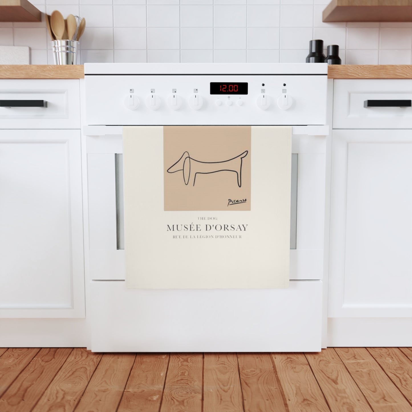 Picasso Dog Art - Cotton Tea Towel