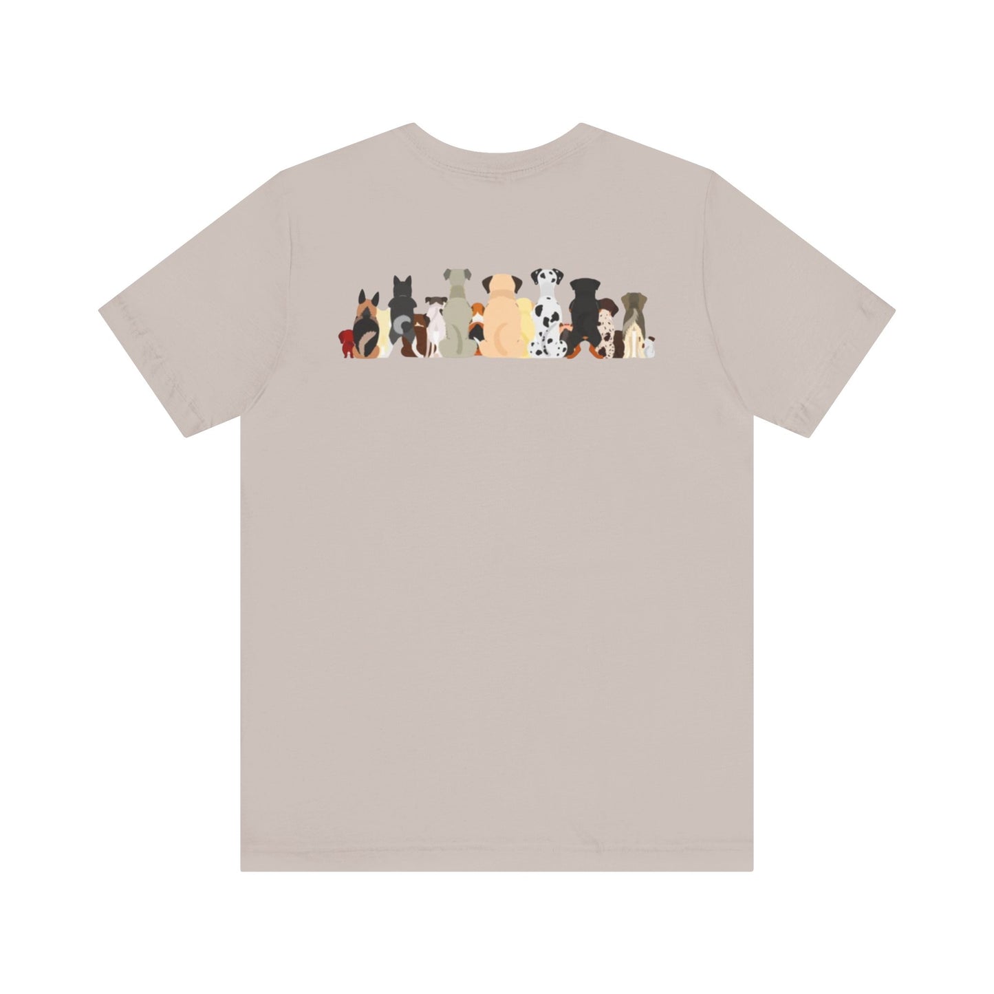 Fun Pack of Dogs - Front & Back Design - Unisex Jersey Short Sleeve Tee