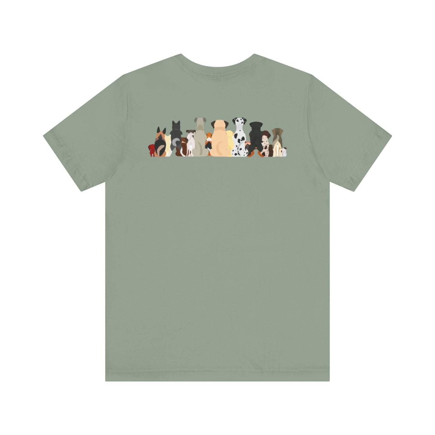 Fun Pack of Dogs - Front & Back Design - Unisex Jersey Short Sleeve Tee