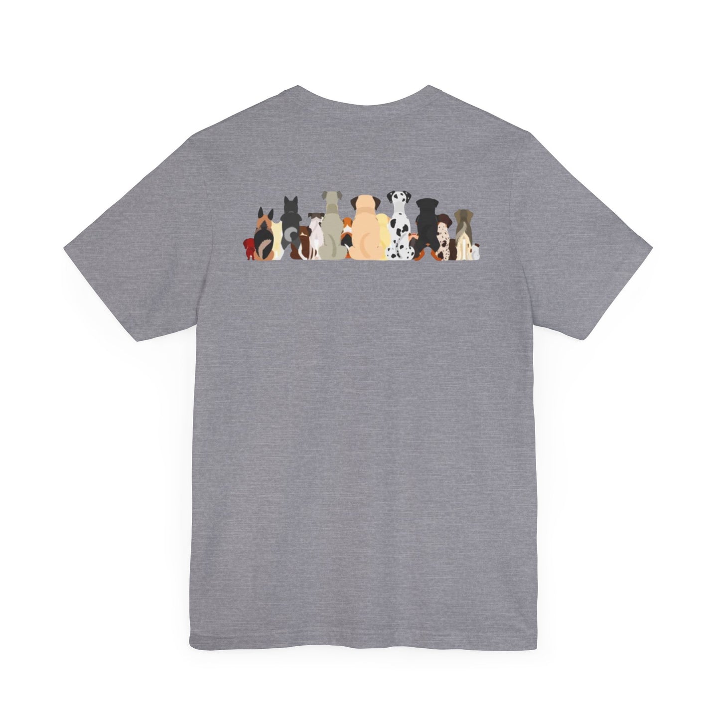 Fun Pack of Dogs - Front & Back Design - Unisex Jersey Short Sleeve Tee
