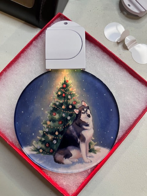 Husky Christmas Ornament