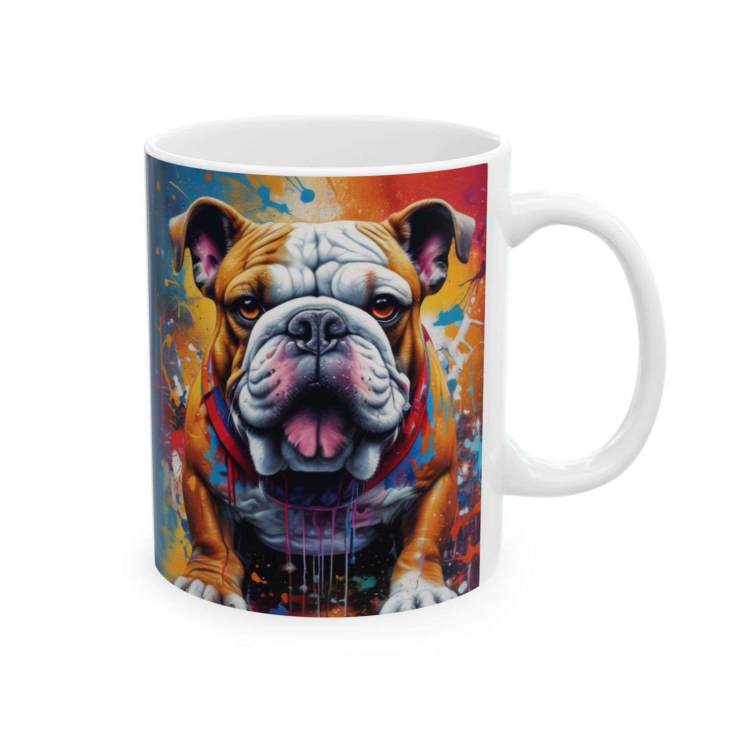 Graffiti Style Bulldog Mug - 11 or 15 oz.