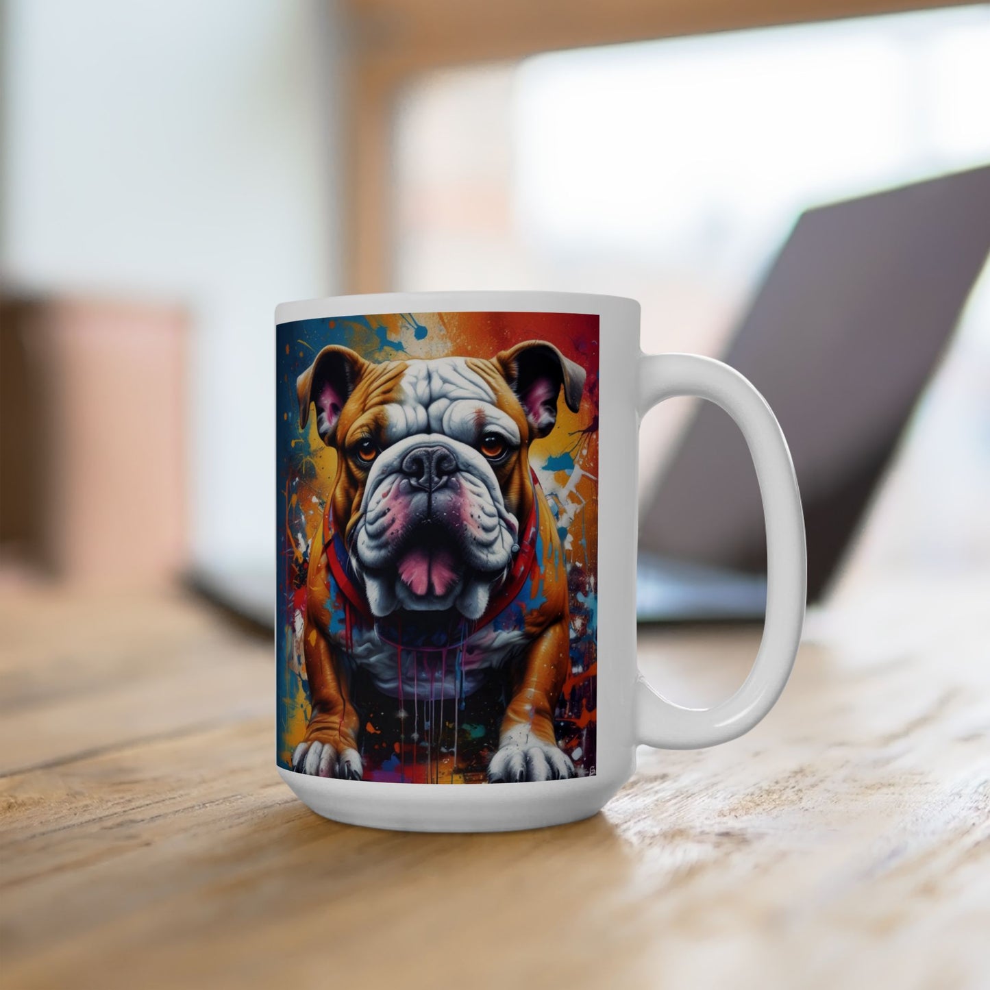Graffiti Style Bulldog Mug - 11 or 15 oz.