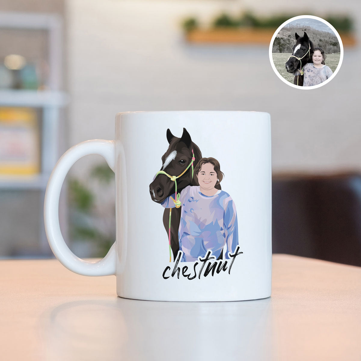 Custom Horse Drawing Mug -