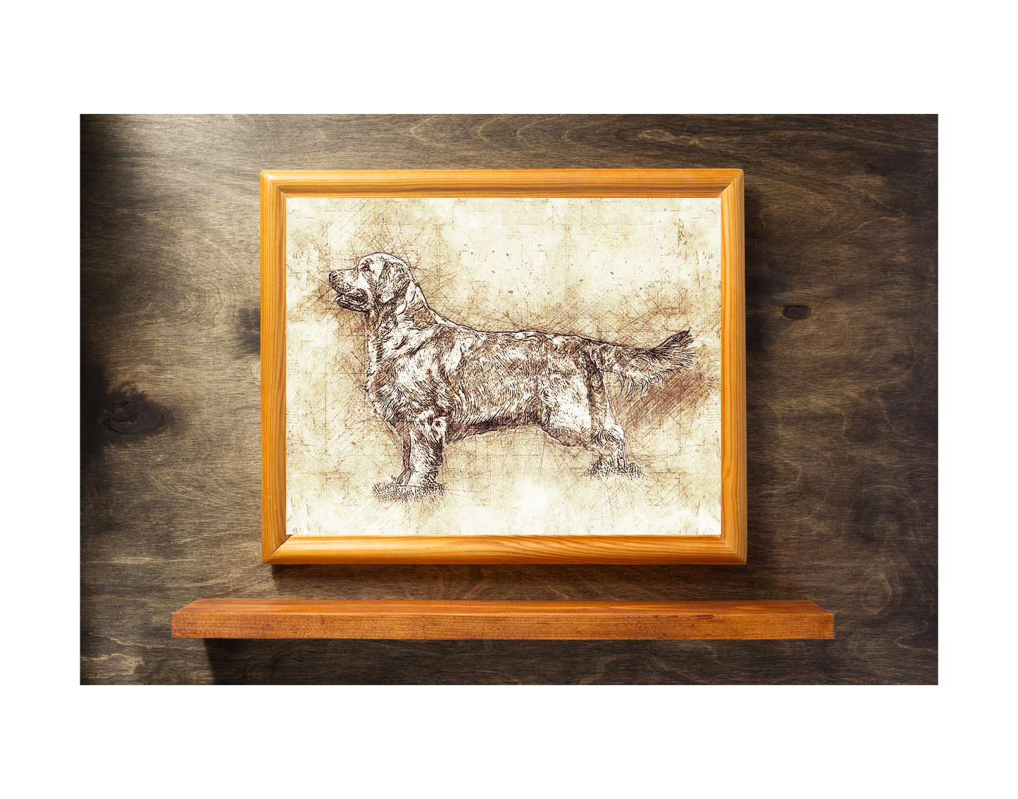 “Dog Breed Art Print – 11x14 Leonardo da Vinci Style Sketch – Choose Your Breed: Great Dane, Dachshund, Golden Retriever, German Shepherd, Aussie, Heeler & More”