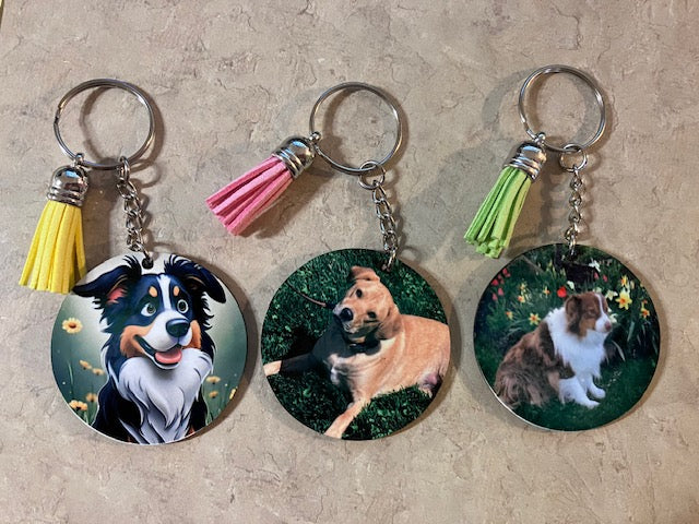 Custom Keychains – Add Your Art or Photo – Double-Sided Printing – Personalized Charm for Backpack or Bottle