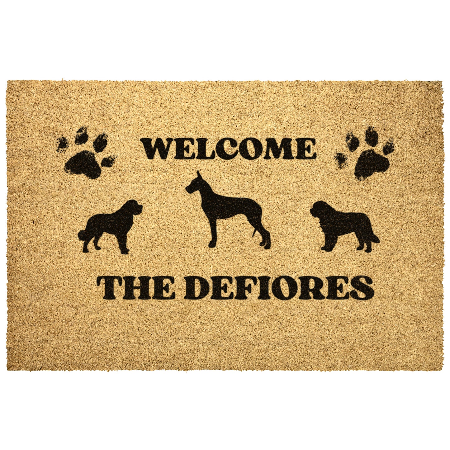 Personalized welcome mat