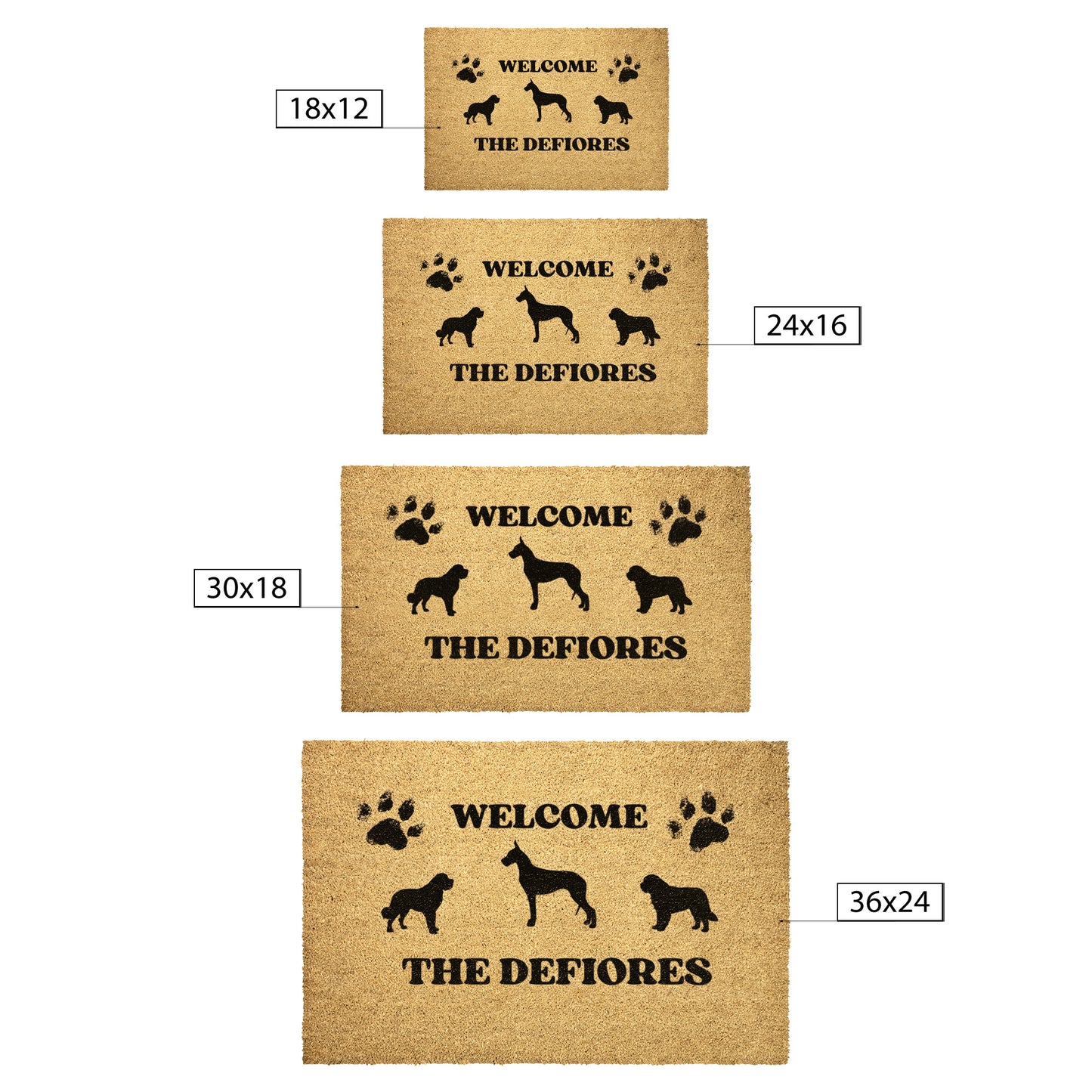 Personalized welcome mat