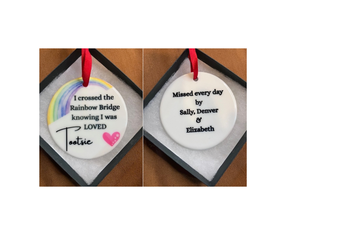 Tootsie Rainbow Bridge Remembrance Ornament