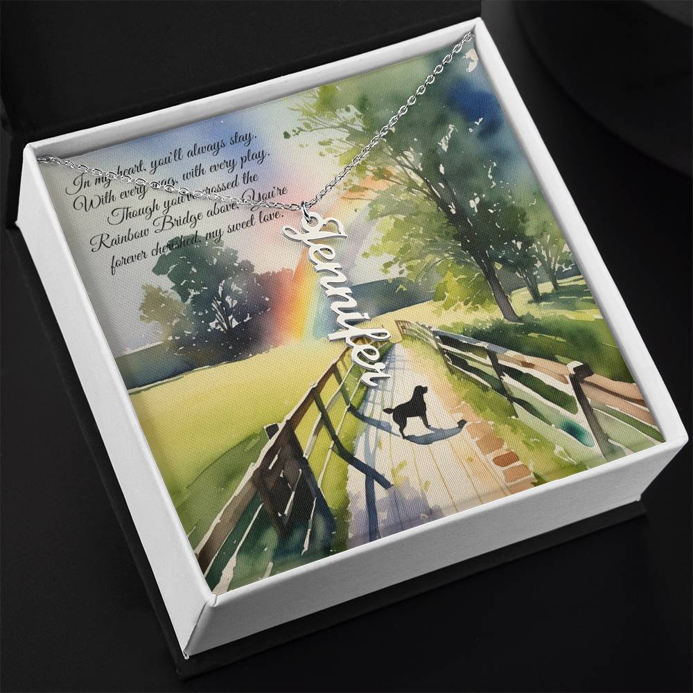 Personalized, Memorial Necklace - Custom Remembrance Pendant - Keep the Memory of your Beloved Pet Close.