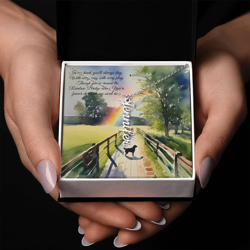 Personalized, Memorial Necklace - Custom Remembrance Pendant - Keep the Memory of your Beloved Pet Close.