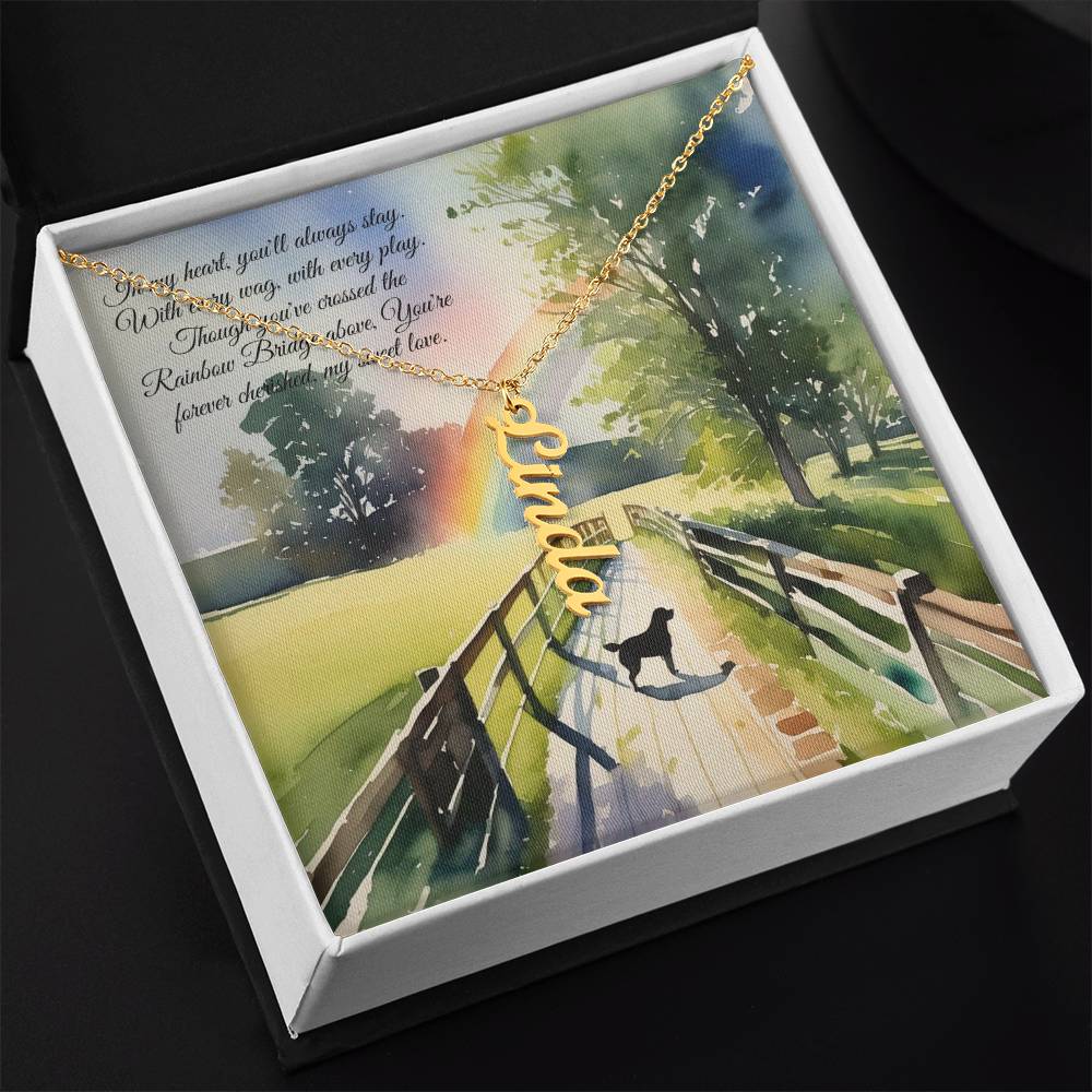 Personalized, Memorial Necklace - Custom Remembrance Pendant - Keep the Memory of your Beloved Pet Close.