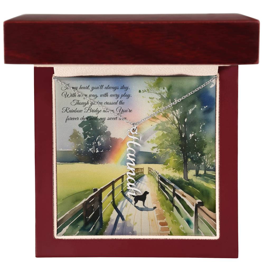 Personalized, Memorial Necklace - Custom Remembrance Pendant - Keep the Memory of your Beloved Pet Close.