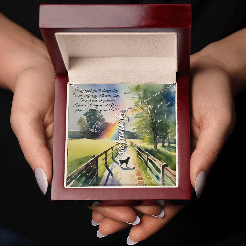 Personalized, Memorial Necklace - Custom Remembrance Pendant - Keep the Memory of your Beloved Pet Close.