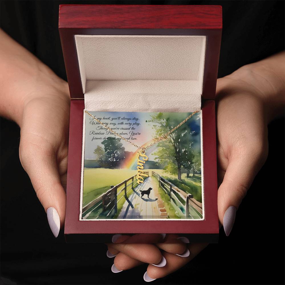 Personalized, Memorial Necklace - Custom Remembrance Pendant - Keep the Memory of your Beloved Pet Close.