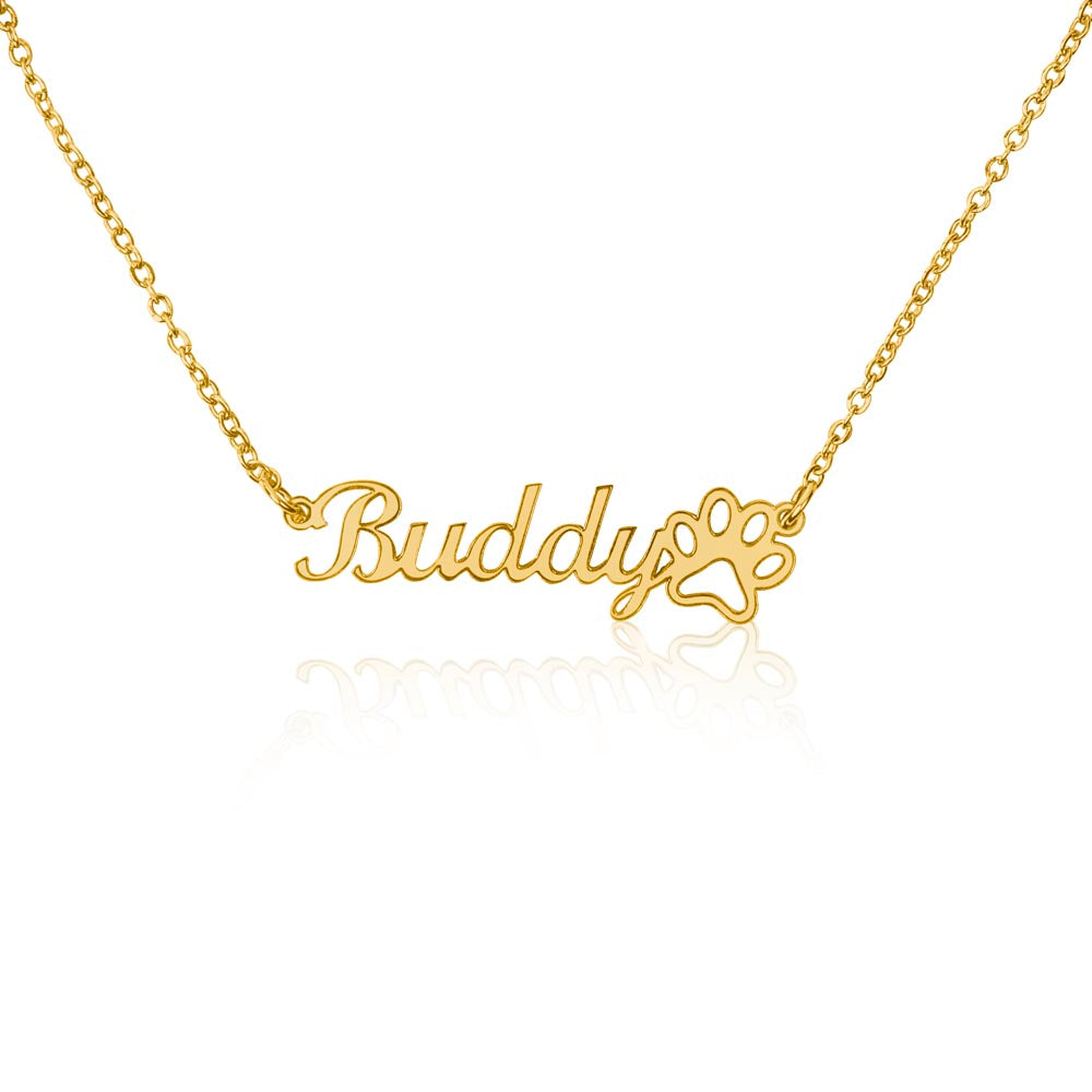 Personalized Pet Remembrance Necklace - Memorial to a Best Friend - No Longer By My Side, Forever In My Heart