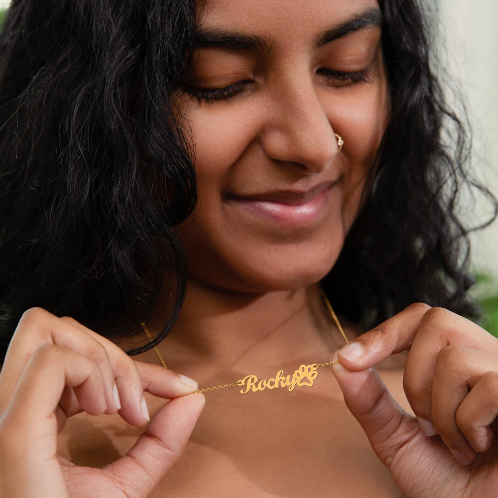 Custom Remembrance Necklace for Beloved Pet - Rainbow Bridge Memorial