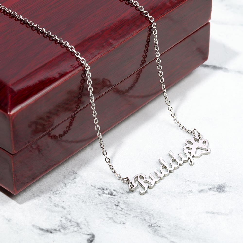 Custom Remembrance Necklace for Beloved Pet - Rainbow Bridge Memorial