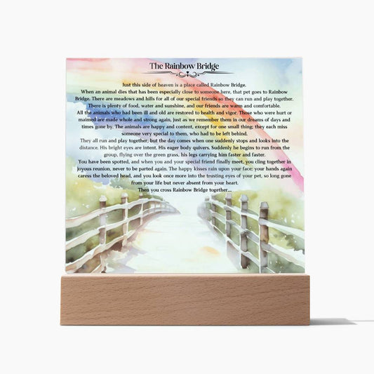 Square Acrylic Plaque - The Rainbow Bridge
