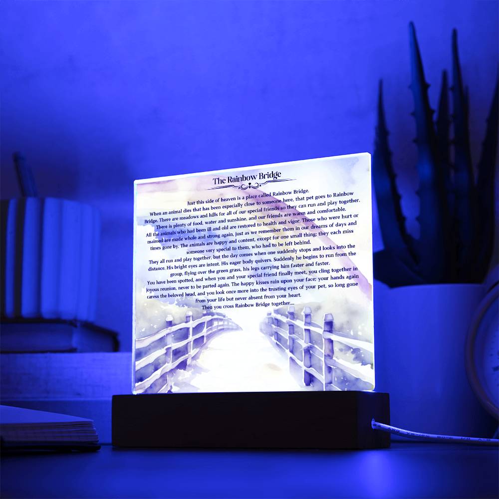 Square Acrylic Plaque - The Rainbow Bridge