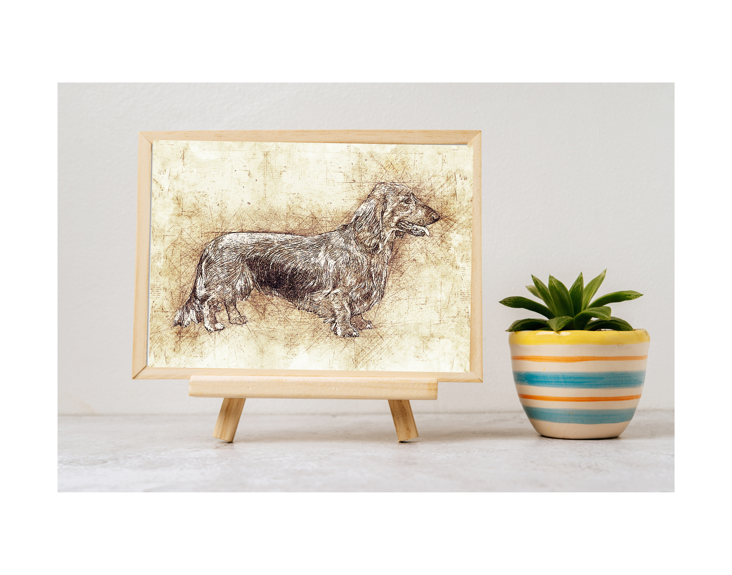 “Dog Breed Art Print – 11x14 Leonardo da Vinci Style Sketch – Choose Your Breed: Great Dane, Dachshund, Golden Retriever, German Shepherd, Aussie, Heeler & More”