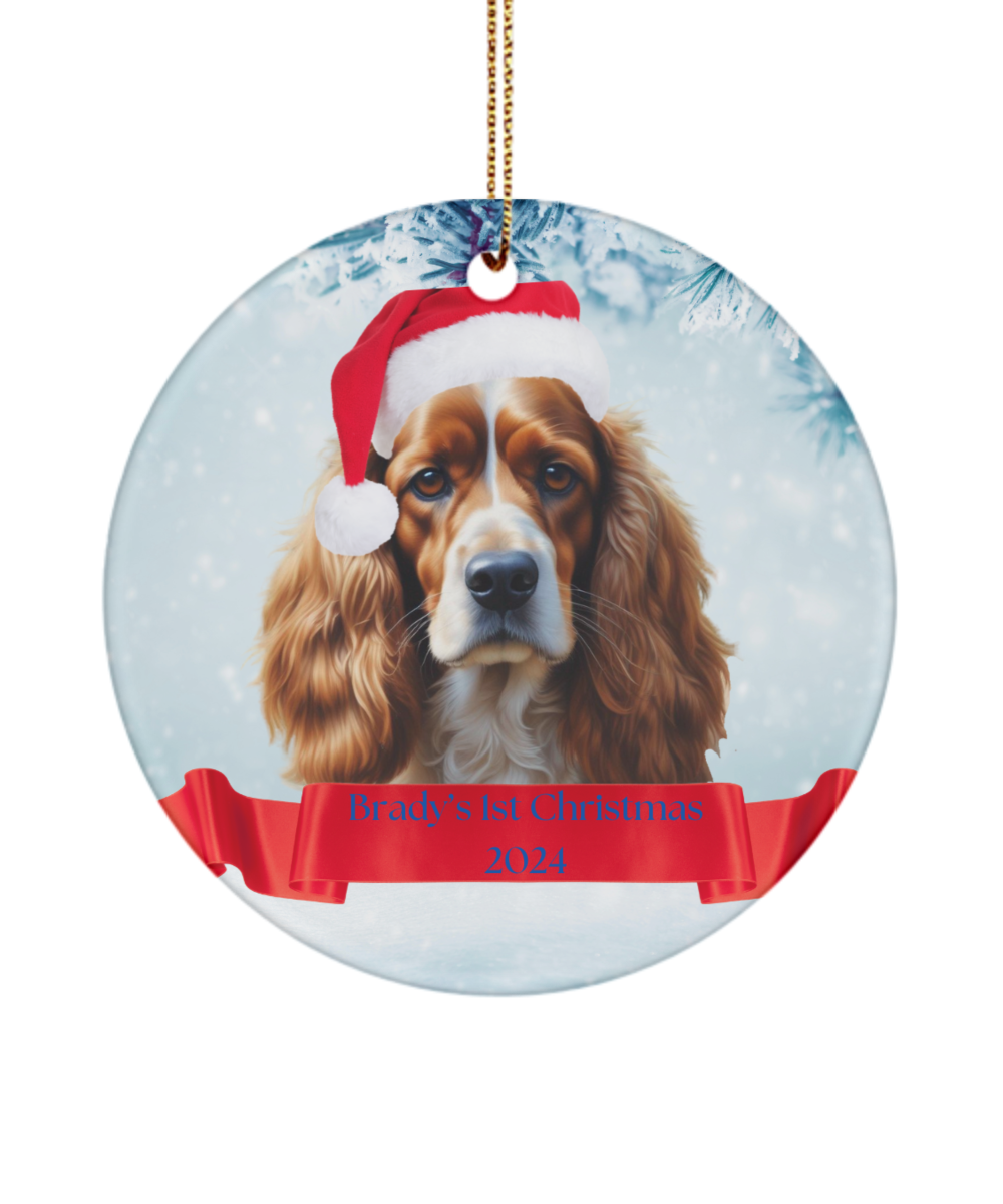 Santa Dog Christmas Ornament | Choose from 200+ Breeds | Personalized Holiday Gift for Dog Lovers