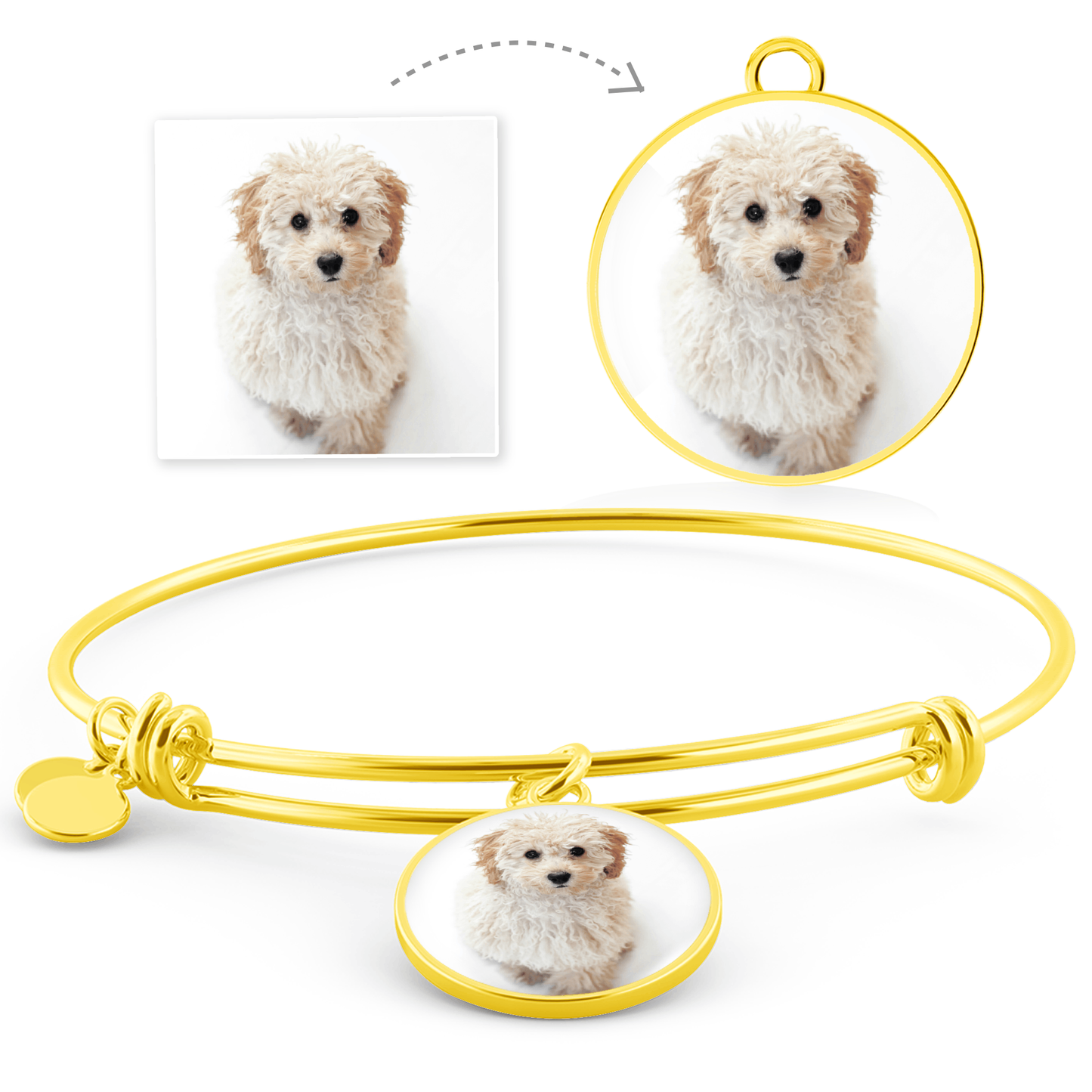 Eternal Bond: Personalized Photo & Message Circle Bangle