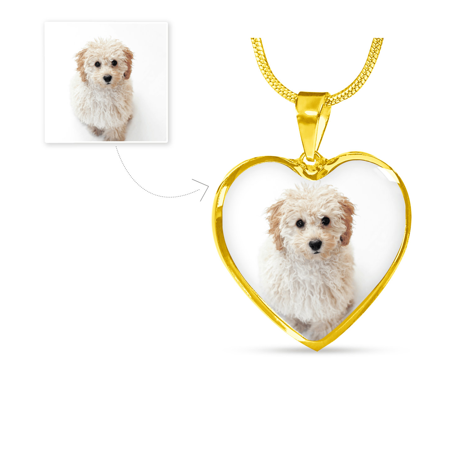 Eternal Bond: Personalized Photo & Message Heart Pendant