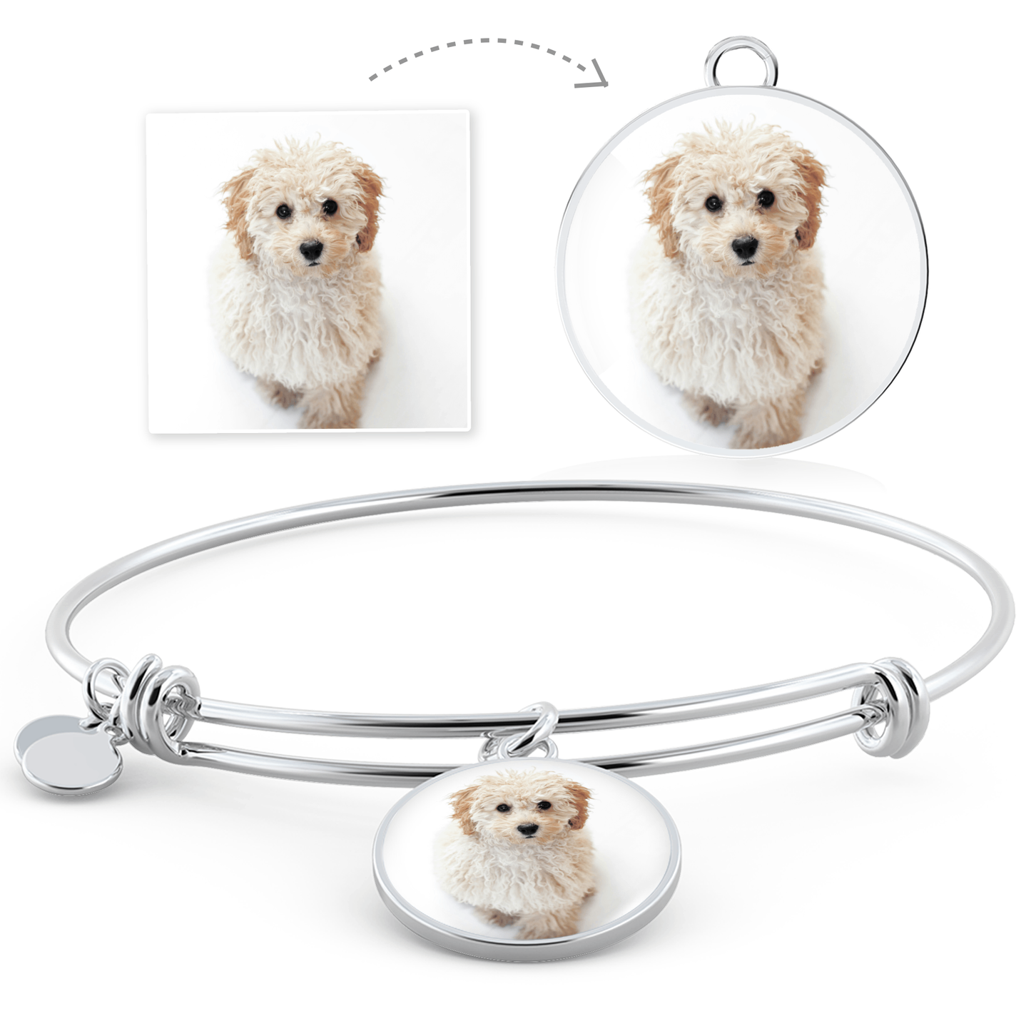 Eternal Bond: Personalized Photo & Message Circle Bangle