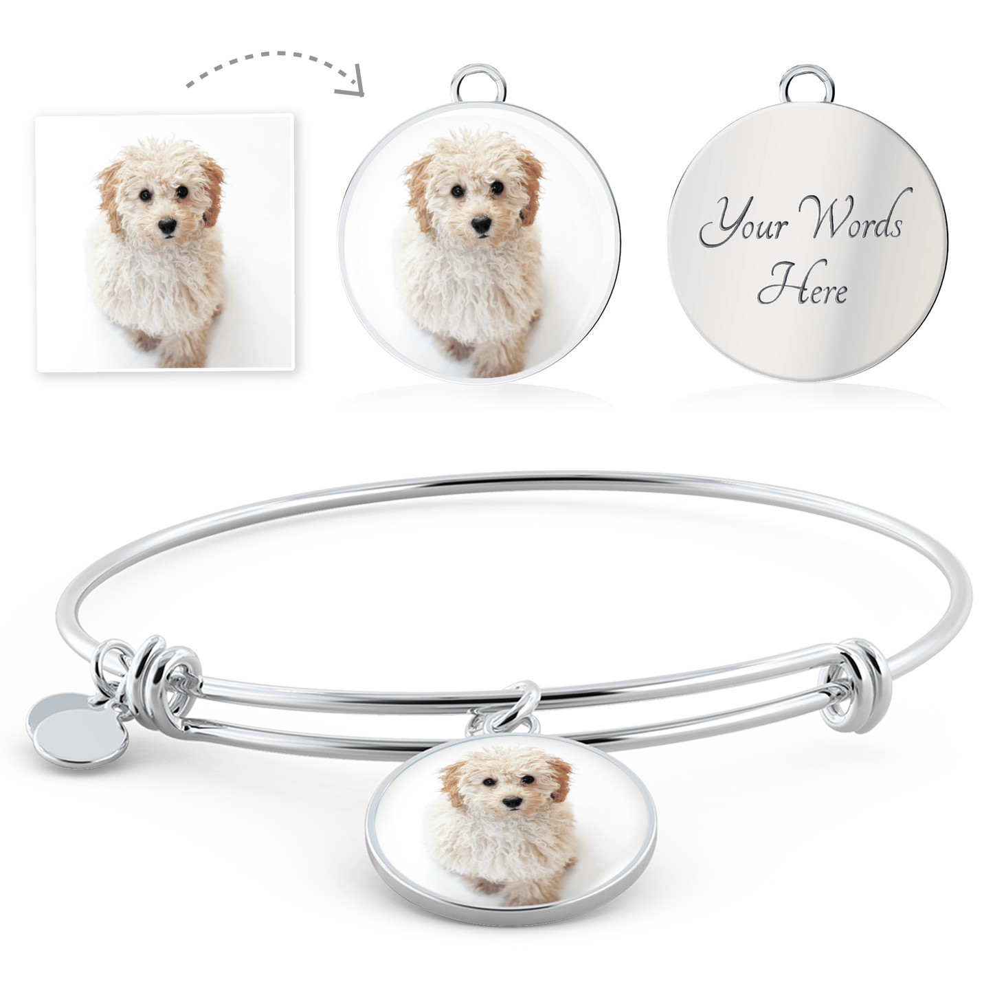Eternal Bond: Personalized Photo & Message Circle Bangle