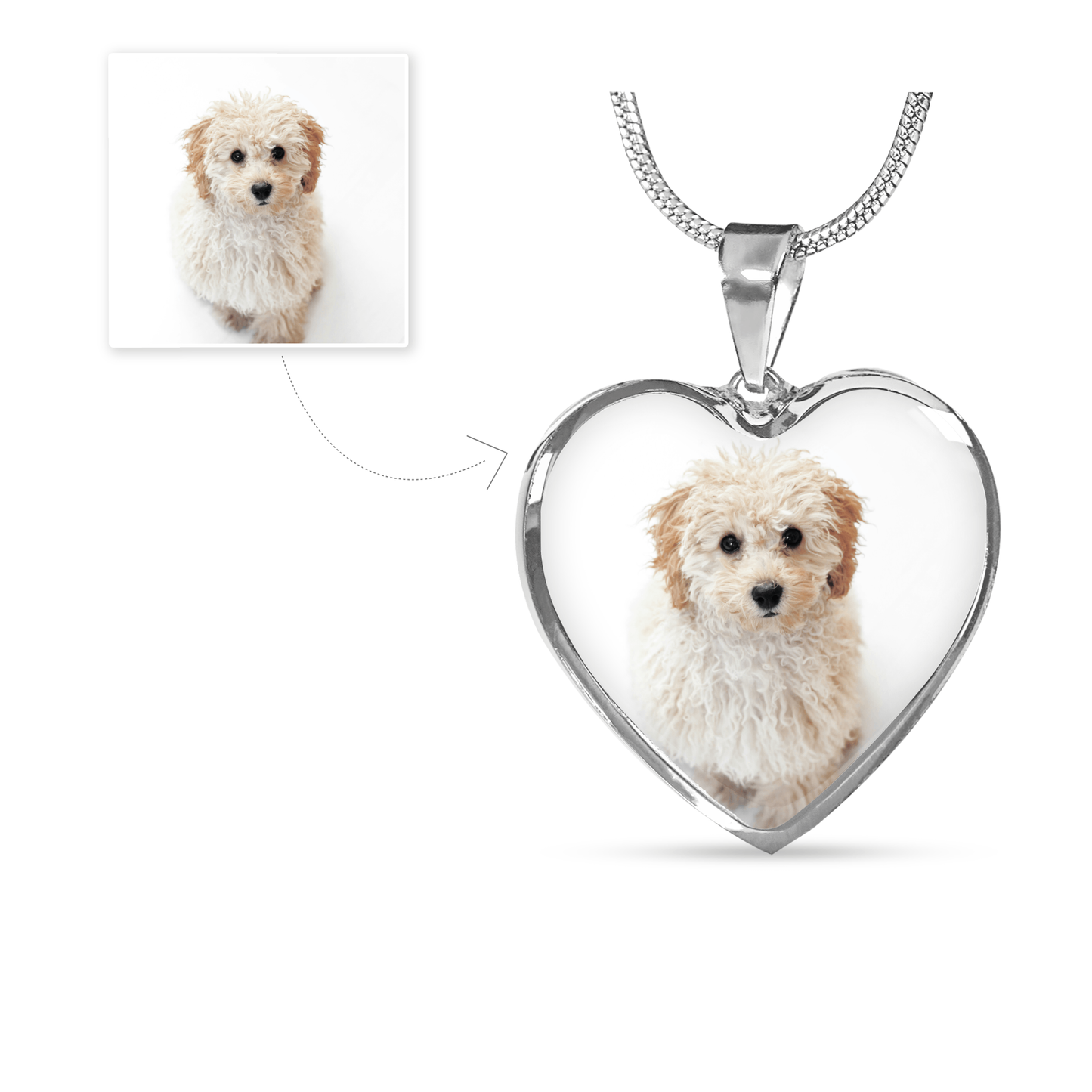 Eternal Bond: Personalized Photo & Message Heart Pendant