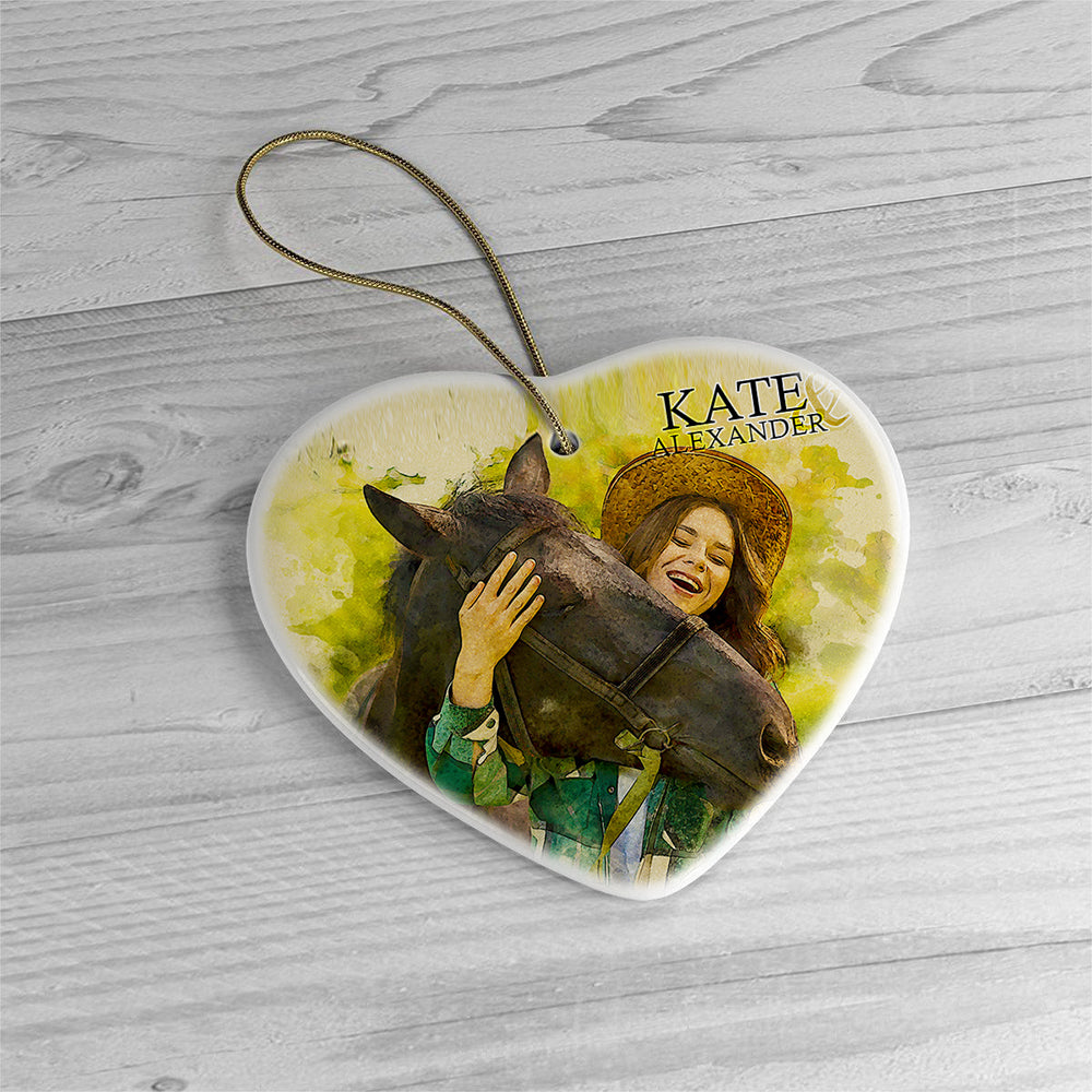 Pet Ornament -Customizable - Personalized - Photo Ornament - Great Gift, Pet Memorial, Family Portrait (Square)