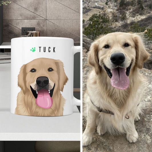 Personalized and Custom Pet Portrait Mug