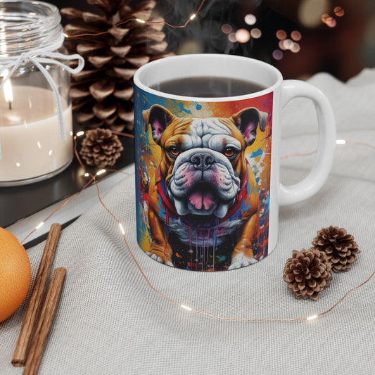 Graffiti Style Bulldog Mug - 11 or 15 oz.