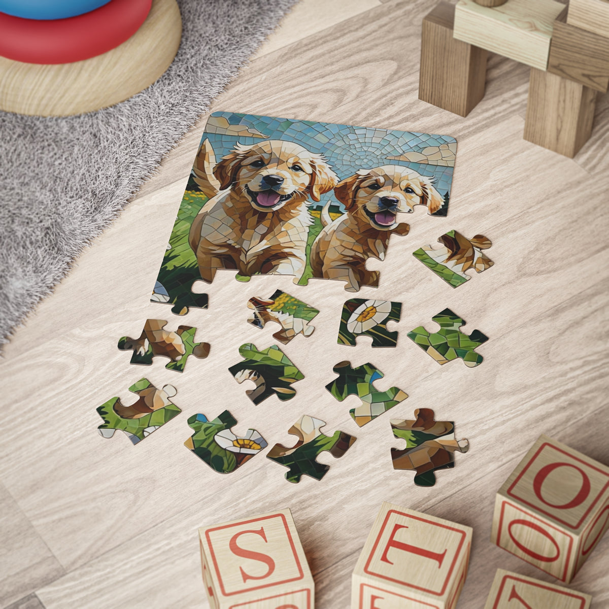 Kids' Puzzle, 30-Piece, Puppies, Toddler Friendly for All Kids